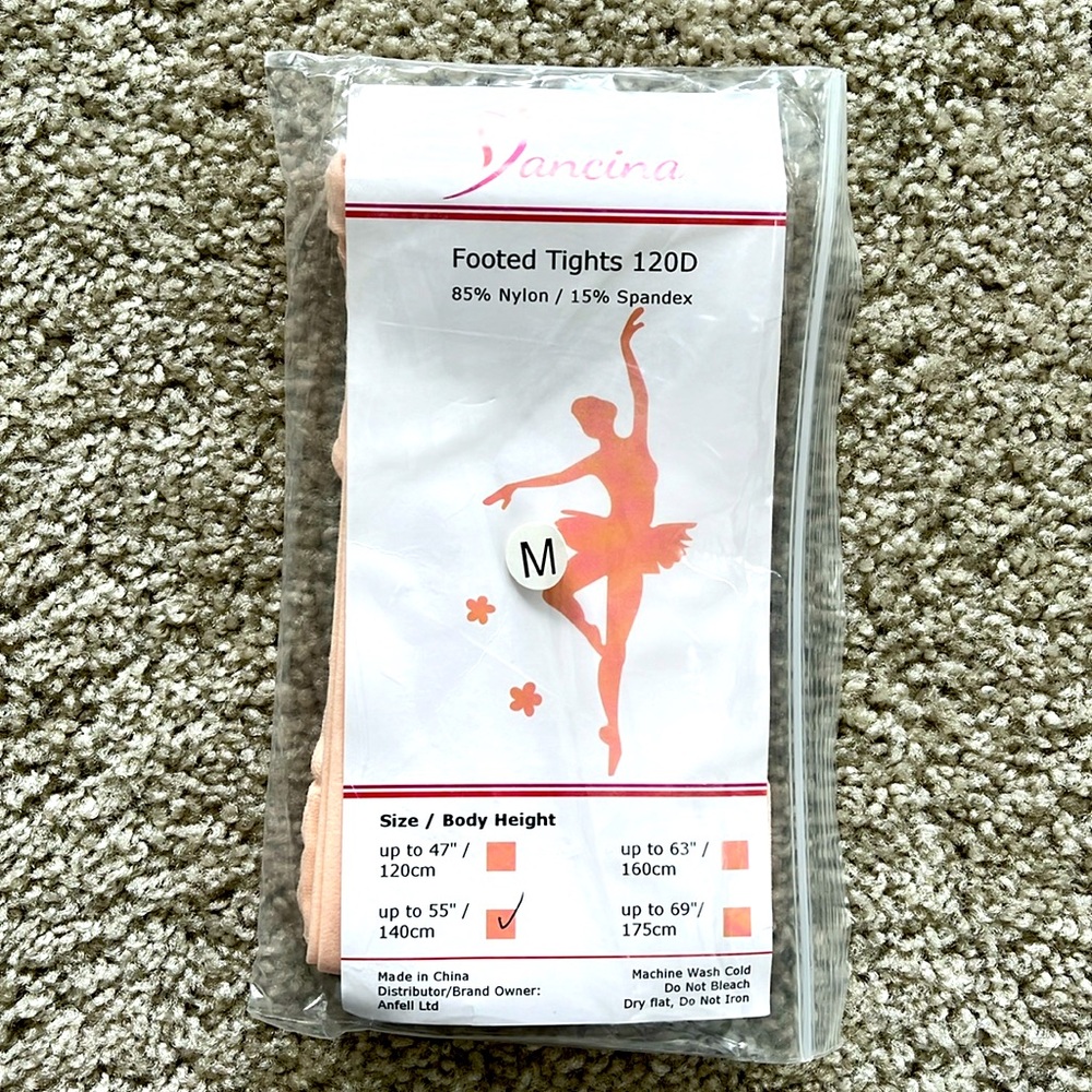Never worn pink ballet tights
